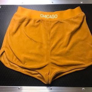 Brown fuzzy sleeping shorts